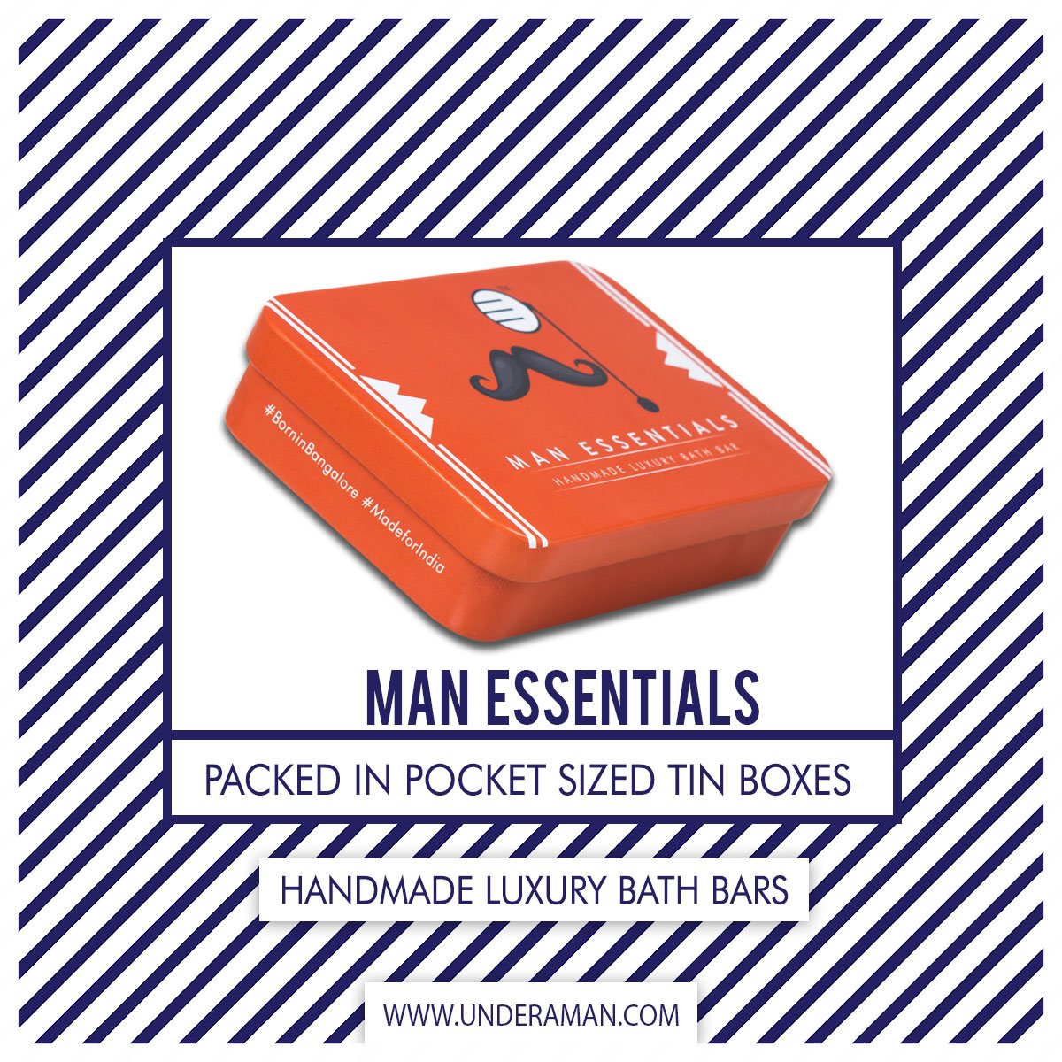 Reduce-Reuse-Recycle🌏
Each of these bath bars are packed in tin boxes that you can everywhere. That's just a bonus to the completely chemical free bath bar, that leaves your skin healthy and nourished 🤓
#ManEssentials #Handmade #Soaps #Chemicalfree #Underaman #BorninBangalore