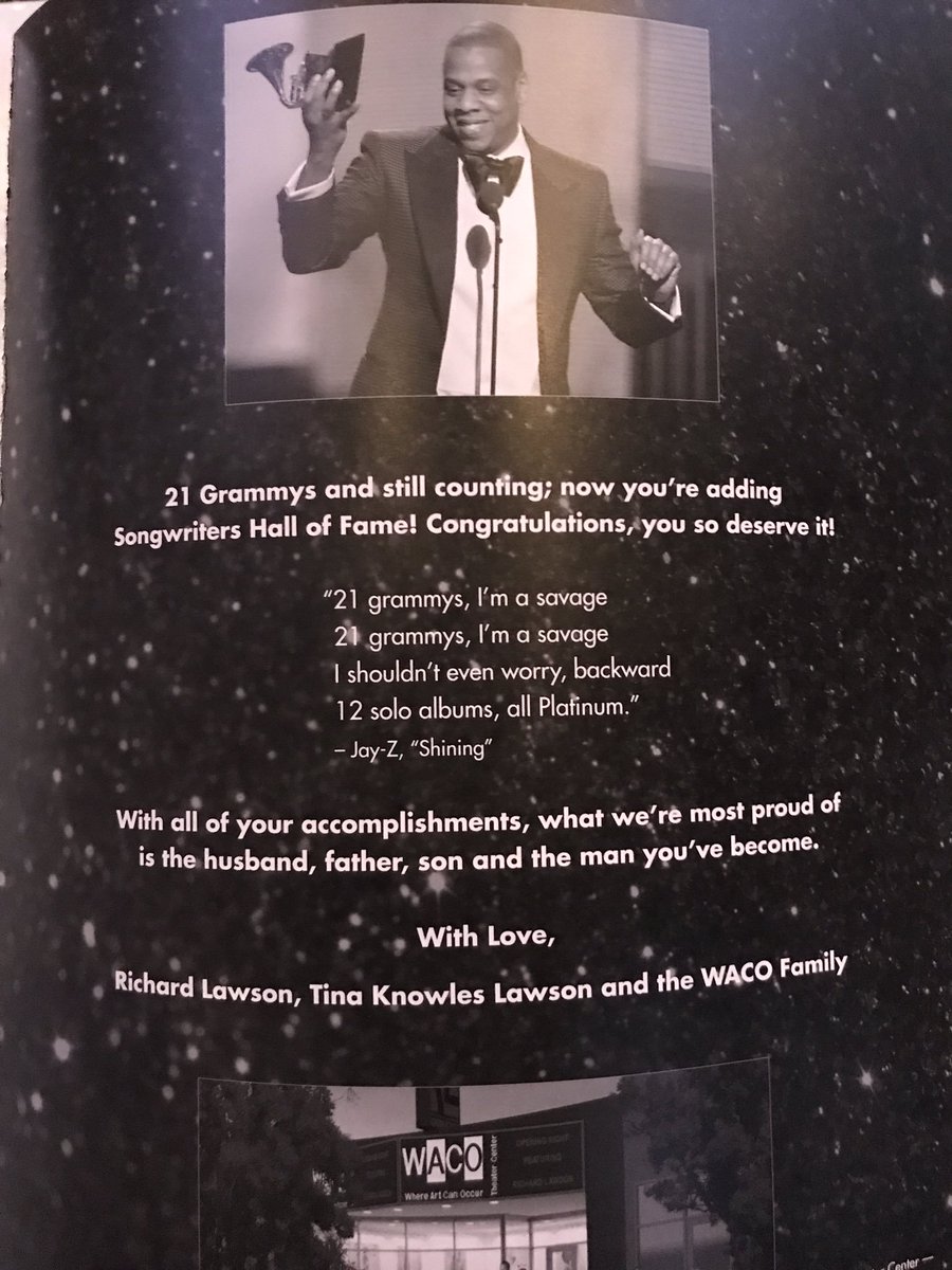 WhereImFrom96's tweet photo. Letters to JAY-Z from his mom, his mother-in-law &amp; Parkwood Entertainment. #SHOF2017 https://t.co/xigKaX9pUy