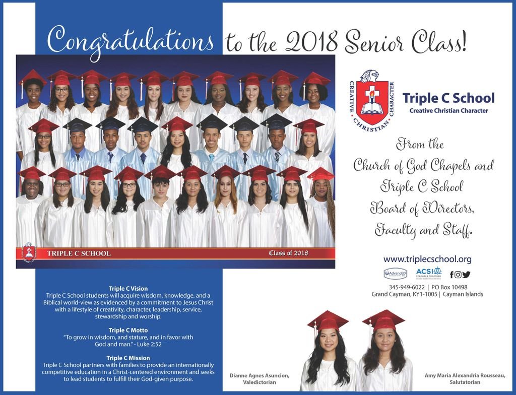 TripleCSchool's tweet photo. We want to Congratulate all the 2018 graduates again! We are so proud of all of you!
#triplecschool #Congratulations #classof2018 https://t.co/1FApLxT475