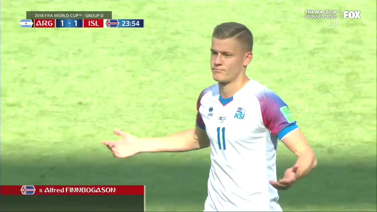 That feeling when you score the 1st World Cup goal in Iceland history.