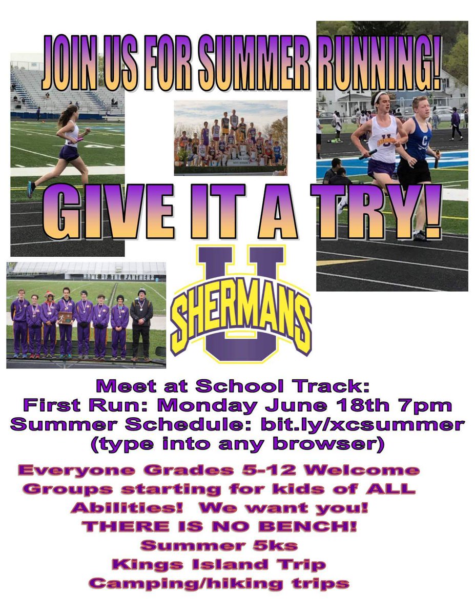 uniototrack's tweet photo. Cc conditionong starts Monday 7pm at the track. Anyone grades 6-12 is welcome. Please spread the word! https://t.co/q0XKZH0vlP