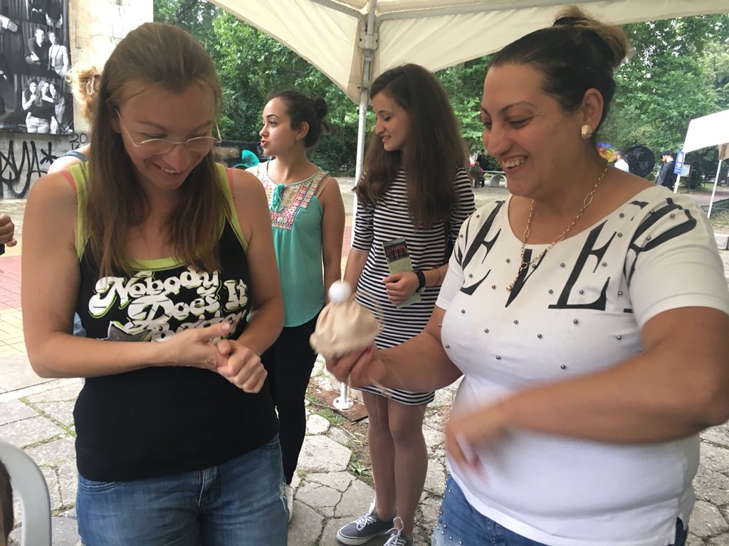 ISEempowered's tweet photo. We are delighted to see our Roma trainer Tzveti empowered to give her first training outside of the Roma community today, marking the #InternationalRefugeeDay together with the UNHCR Bulgaria @RefugeesMedia https://t.co/VCrpHsR2UK