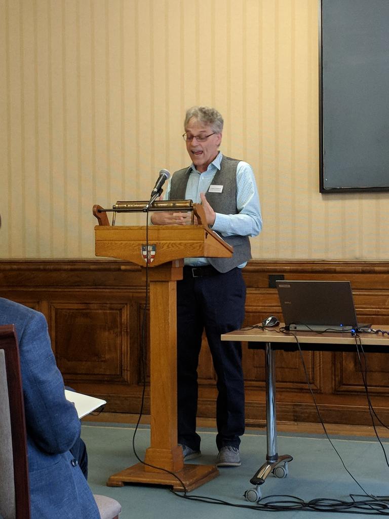 RoyaltyBob's tweet photo. Happy Bloomsday! Greg Ericson on 'A Modernist Heresy: Gnosticism, James Joyce and the Reversal of History" @HeresyStudies #ISHS18 #heresyandborders #Bloomsday2018 https://t.co/7W1IBVhm1J