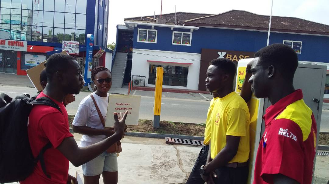 Raising sickle cell awareness on the streets of Osu, Ghana. #SickleLife #WorldSickleCellDay #SickleCellAwareness