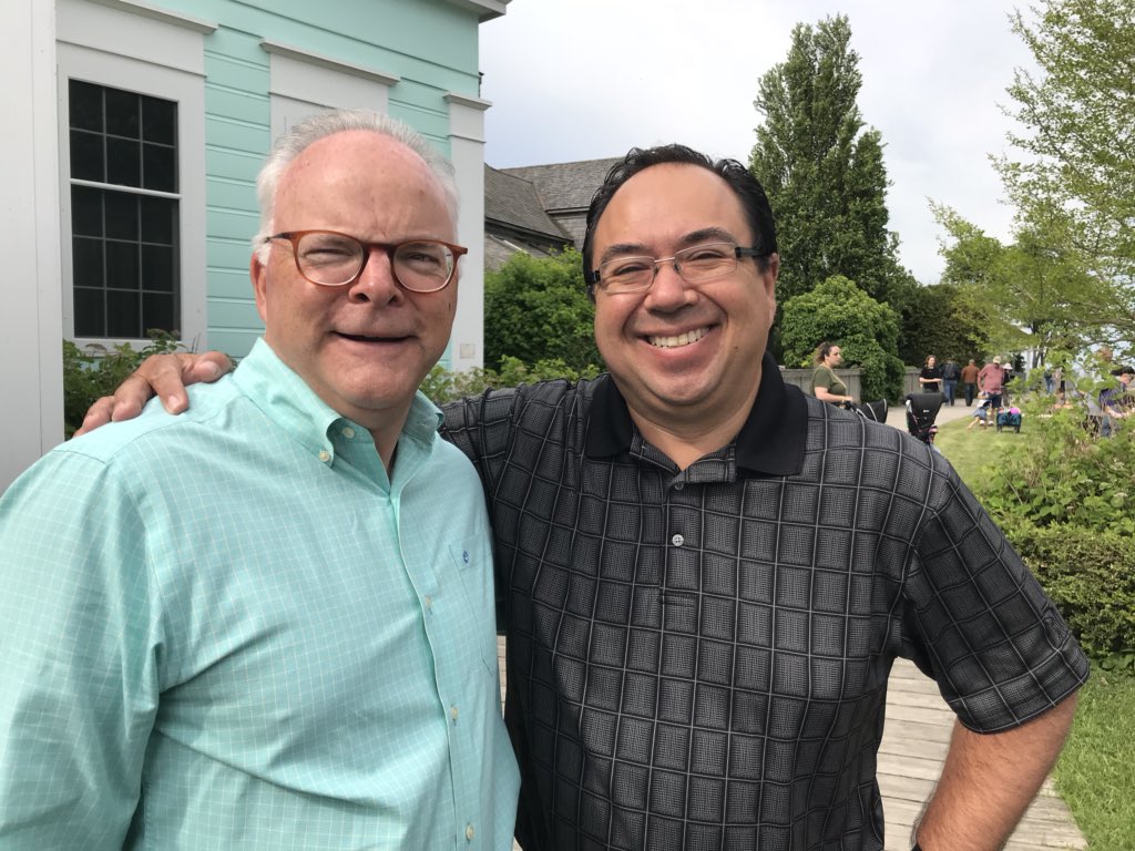 MichiganGonzo's tweet photo. We’re ready for another Big Parade! Lilac Festival time on Mackinac Island with Tim Hygh. @mackinacisle @timhygh @jpgonzocp @amyonthetrail #islandlife #mackinacisland #lilacfest18 #lilacfestival https://t.co/PBOZs2ewxV