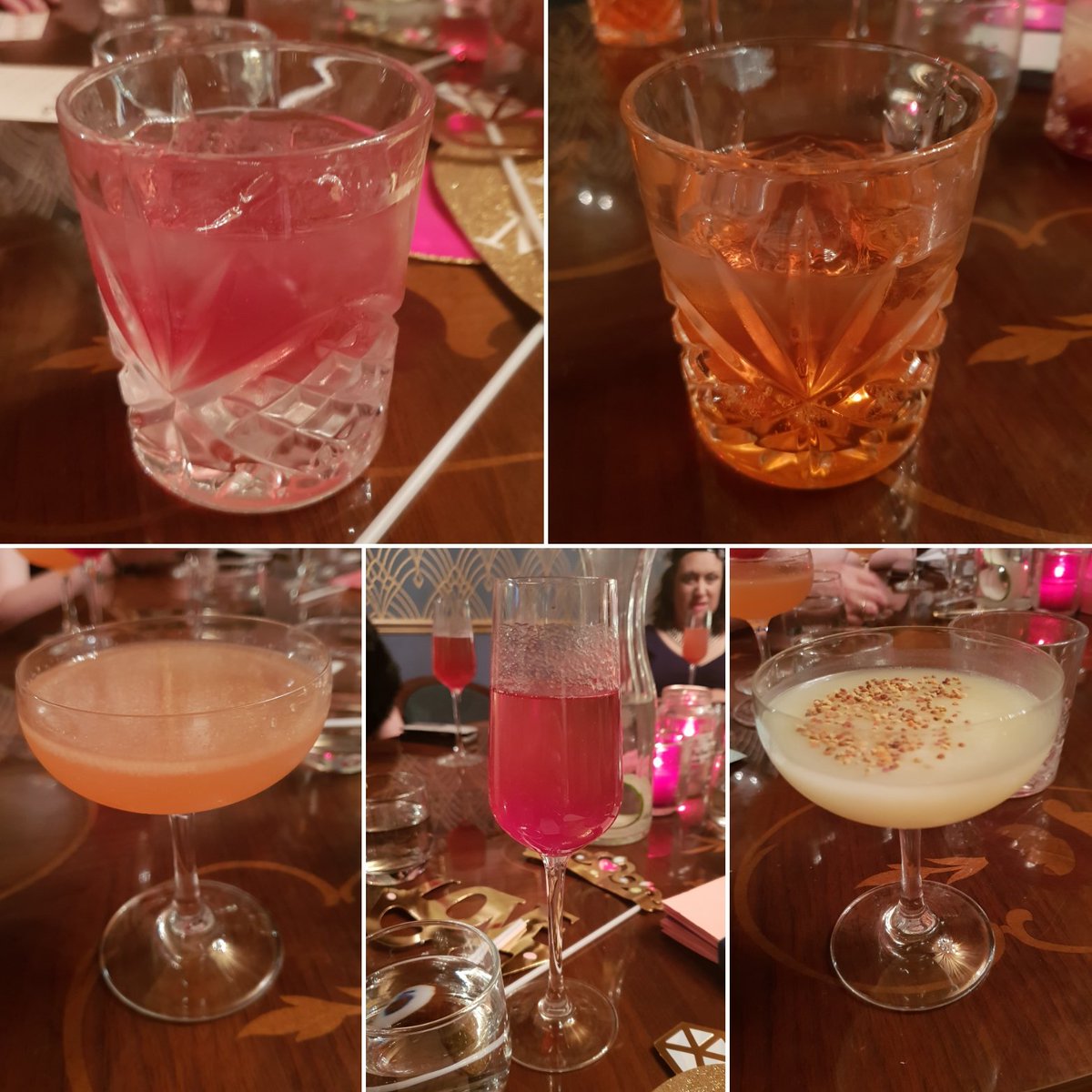 These are some of the custom cocktails we had at <a href="/BringAndMix/">You Bring | We Mix</a>. The first one was my favourite, Smirnoff ice, sugar syrup, and raspberry. The yellow one was like drinking a lemon meringue pie and was beautifully garnished with bee pollen.