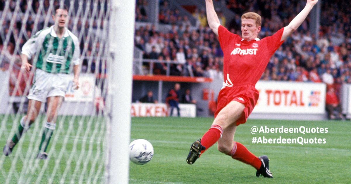 “I’m a complete waste of time outside the penalty area” - Duncan Shearer scorer of 55 goals in 152 league appearance for <a href="/AberdeenFC/">Aberdeen FC</a> #AberdeenQuotes