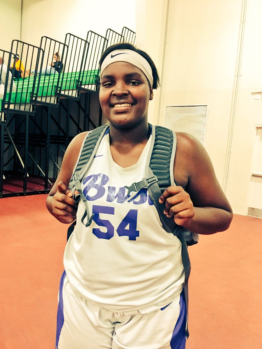 PassThaBall's tweet photo. Really like the size and jumper from 2020 Tinesha Gregory 6'2 of BWSL. #BooElite64 https://t.co/5qf9yrfD4r