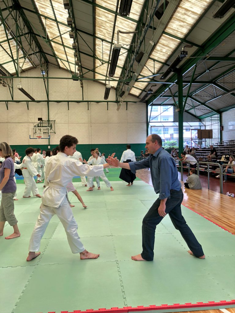 PhilippeSceaux's tweet photo. L’#aikido de #Sceaux en fête, petits et grands, aikidokas ou pas, prennent part aux démonstrations orchestrées par #MareSeye https://t.co/5eek23nO4W