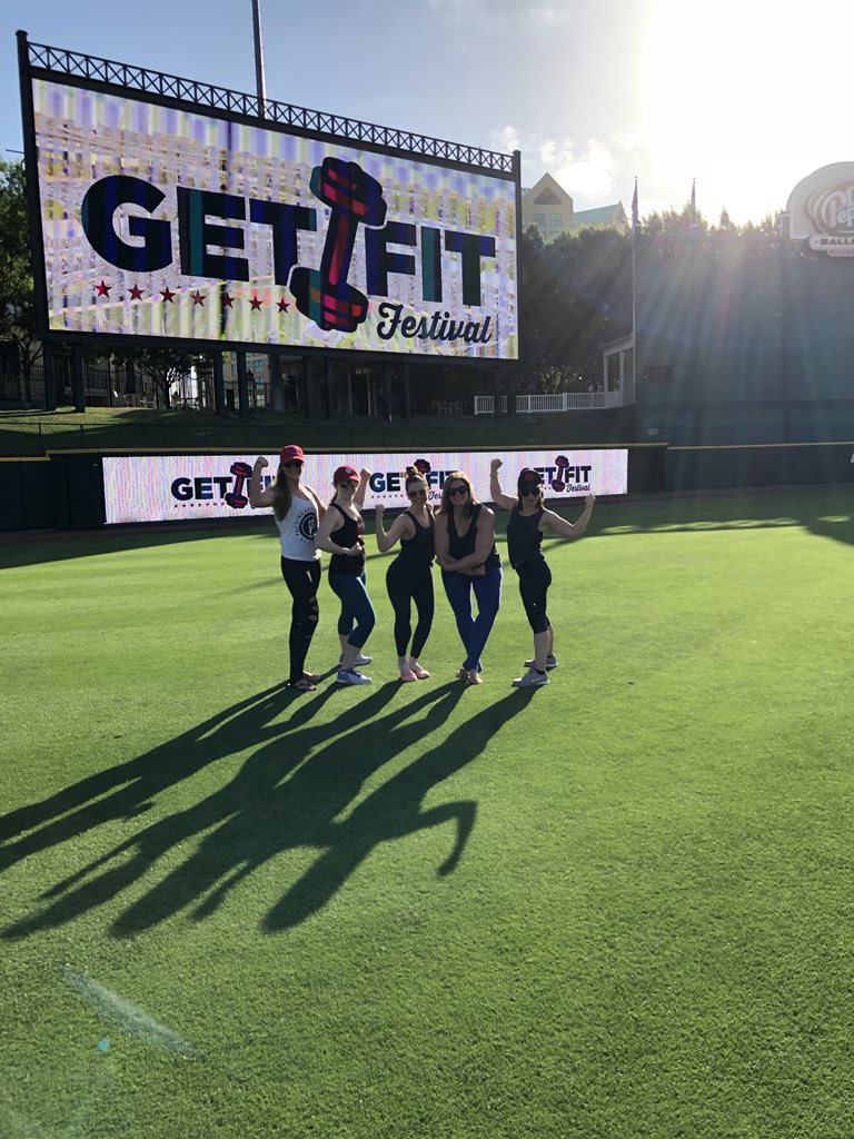 RidersBaseball's tweet photo. Get Fit Festival is underway with @PureBarreFrisco! #GetFit https://t.co/Es8XLWwShq