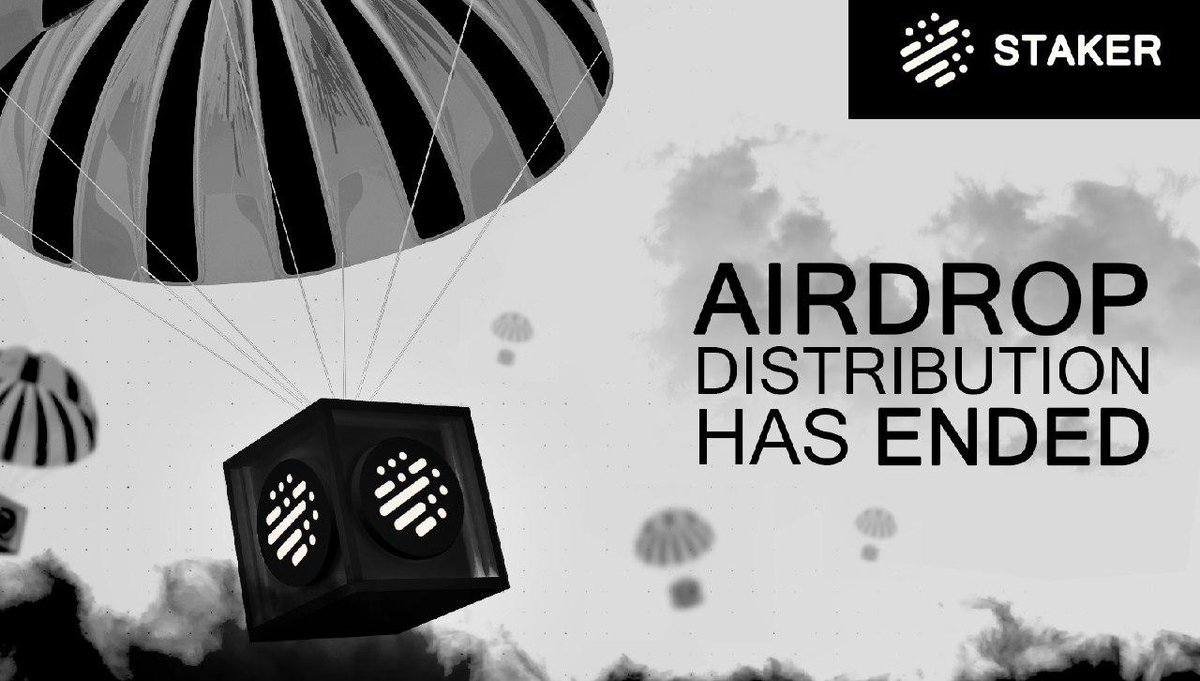 StakerToken's tweet photo. Staker (STR) Airdrop 1 Distribution has ended.

 #STAKER #STR #AIRDROP #Distribtion #mineable #cryptocurrency https://t.co/2VfUtPks1M