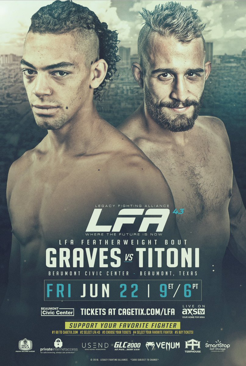 Catch <a href="/jordantitoni/">Jordan Titoni</a> fighting LIVE on @AXSTVFights for the first time Friday night 6/22 on <a href="/LFAfighting/">LFA</a> at 7pm MDT! #FactoryX #Xonthechest 🙅🏽‍♂️❌ <a href="/coachMMontoya/">Marc Montoya</a>