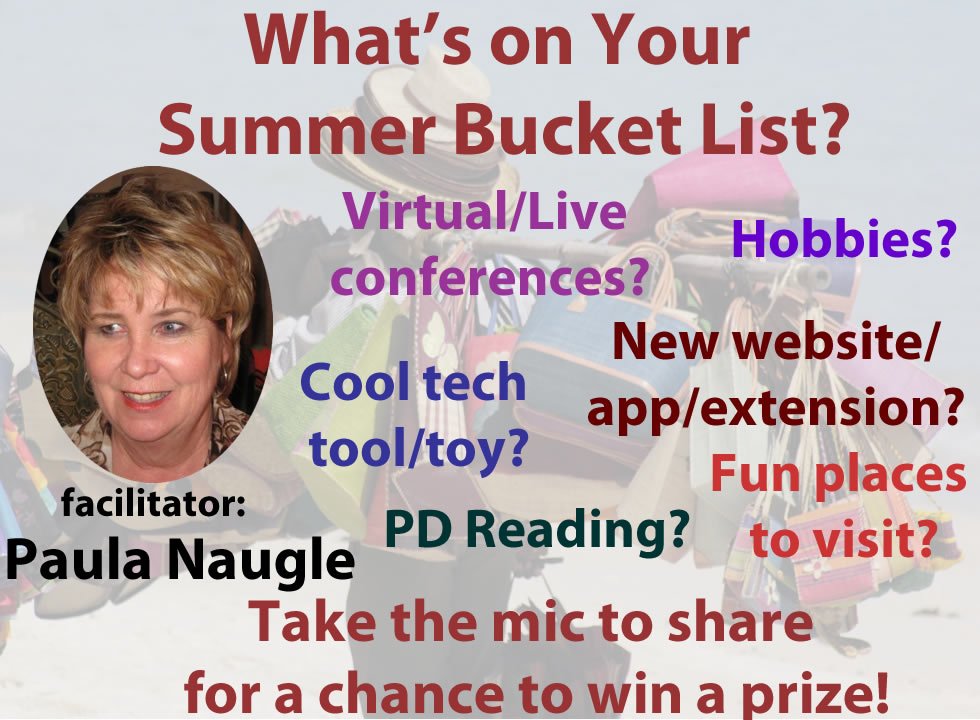JOIN US on #liveclass20 in 1 hour 12pmET/9amPT for some awesome, inspiring sharing of “What’s on your Summer Bucket List” If you didn’t sign up to share, just show up &amp; raise your hand to take the mic! We want to hear from you! Everyone welcome! live.classroom20.com