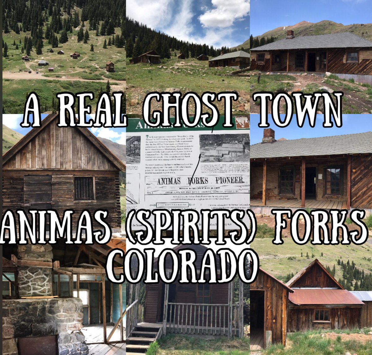 DO YOU LIKE REAL #Ghosts? WE DROVE OVER A 13,000 ft PEAK TO GET TO THIS #GhostTown! 👻#AnimasForks #Colorado (Animas literally means #Spirits! Founded 1873 as a mining ⛏ town! 
#Horror #Paranormal #Ghost