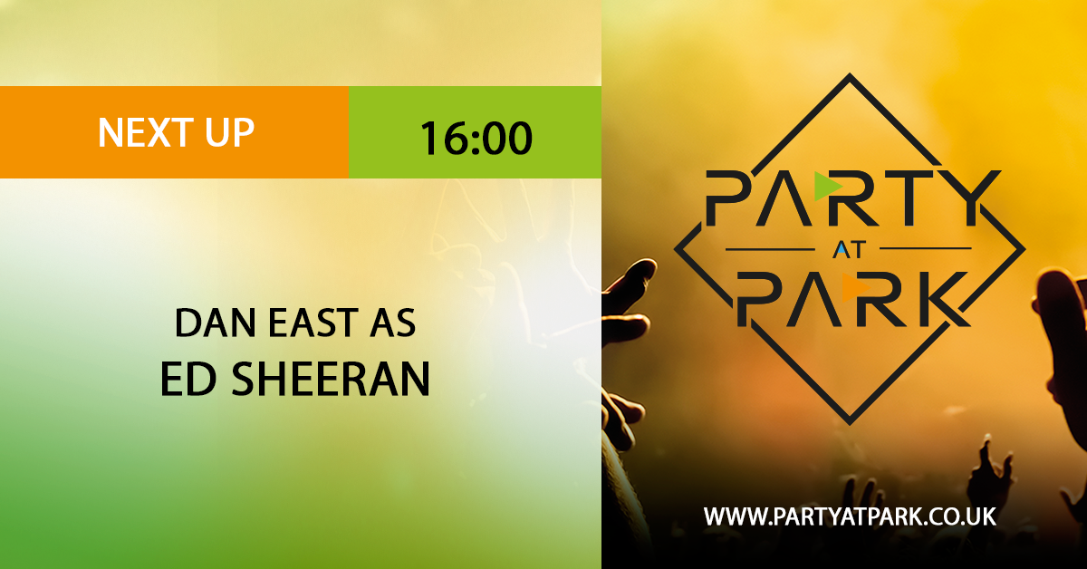 Party_At_Park's tweet photo. Next up is everyone's favourite red headed tribute act @DanielEast1 as Ed Sheeran (@TeddysTribute)   

#PAP18 https://t.co/Vmi6CKMJD8