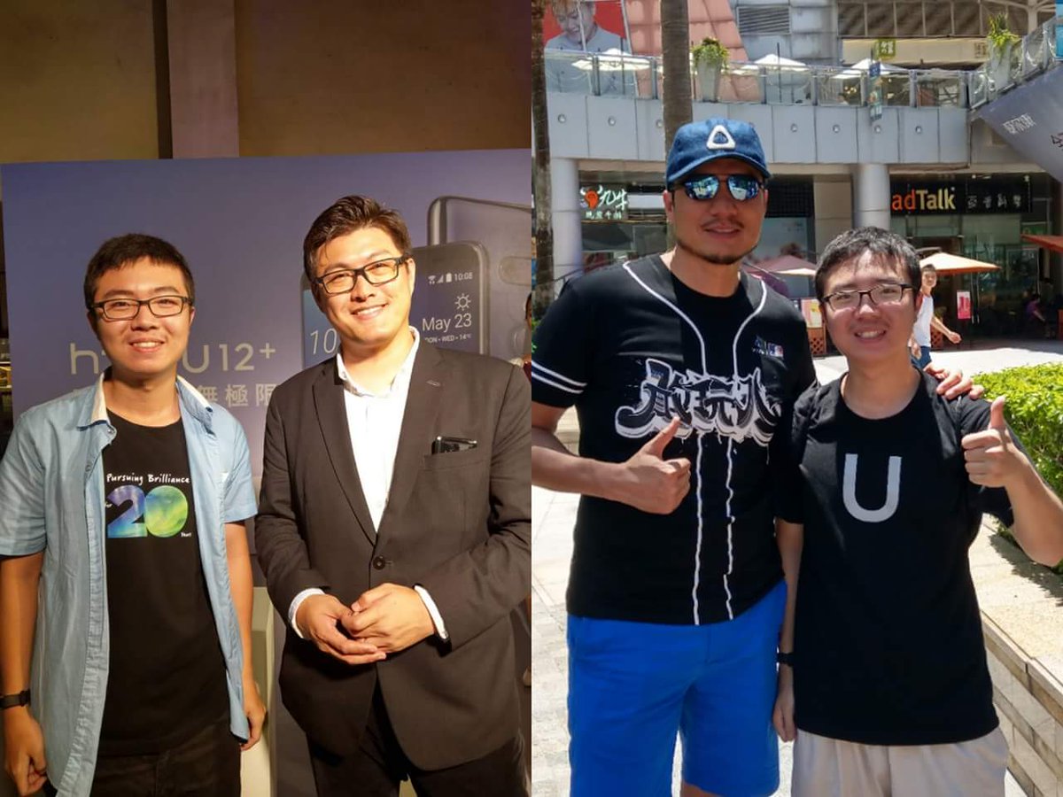 corn_chen_'s tweet photo. I had a good time with Darren and Alvin last month.😊 
#HTCUParty #HTCU12Plus #Vivefocus #Vivepro https://t.co/eyroyywJIG