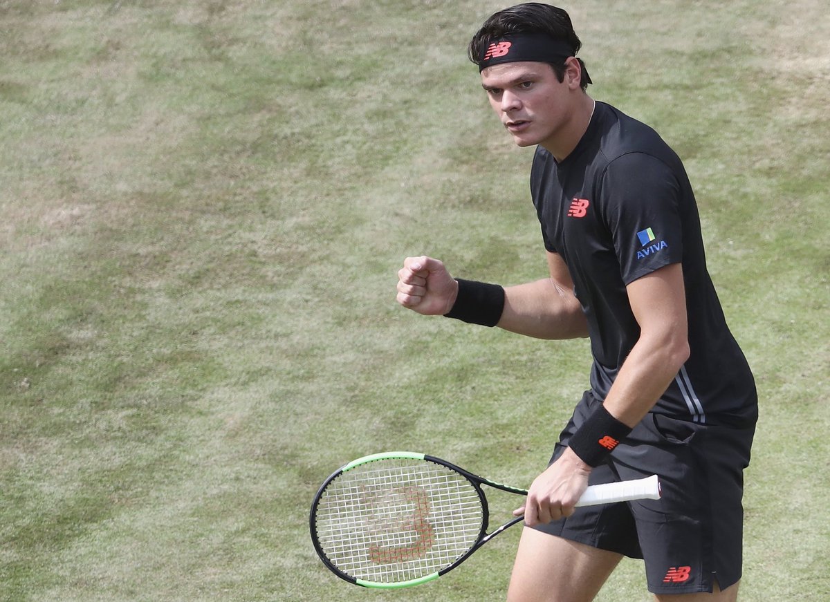 milosraonic's tweet photo. It’s great to be back, healthy and in the final in Stuttgart. I look forward to competing for the trophy tomorrow 💪 #TeamMilos https://t.co/oP0QNRLSth