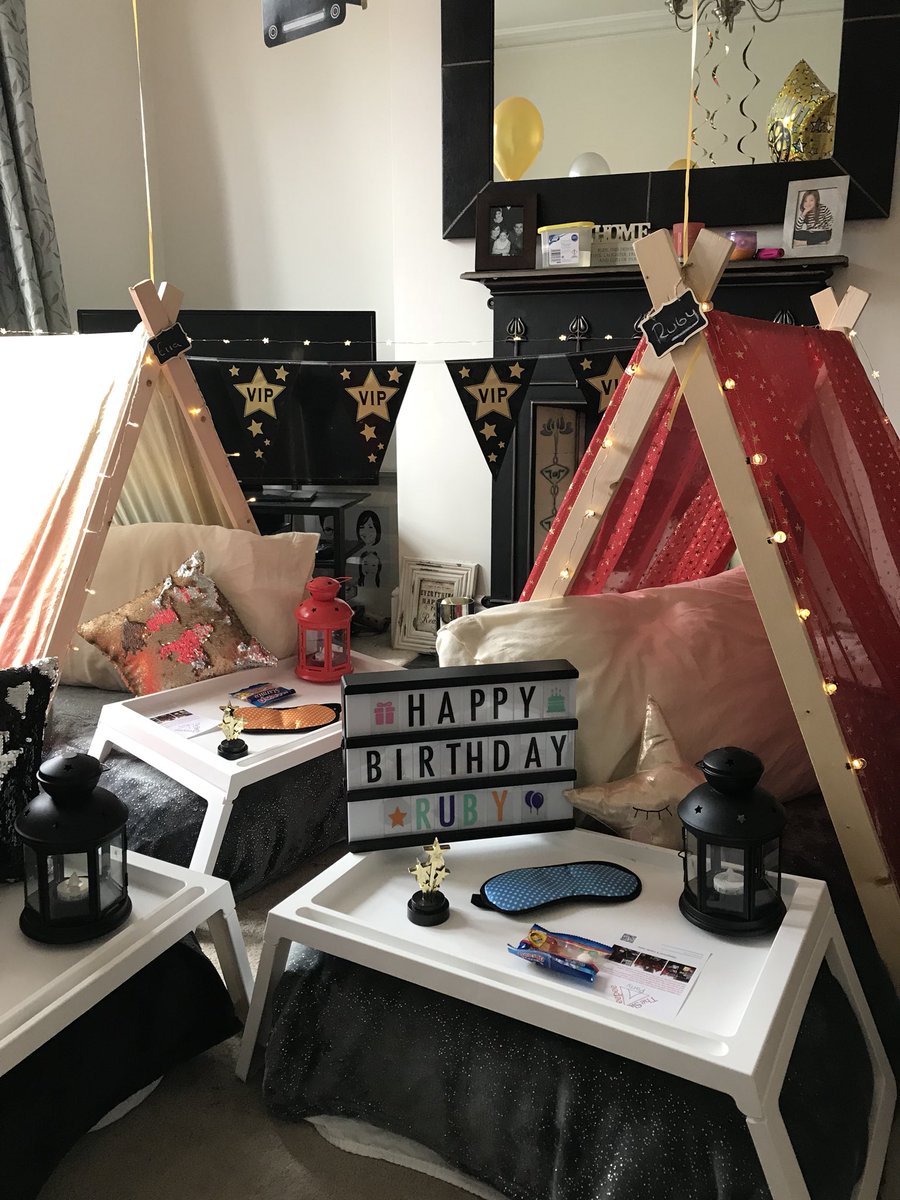TheSleepyTeepee's tweet photo. Happy Birthday Ruby. We hope you enjoy your surprise Hollywood sleepover. 🎬⛺️ https://t.co/omWAGJmBLi
