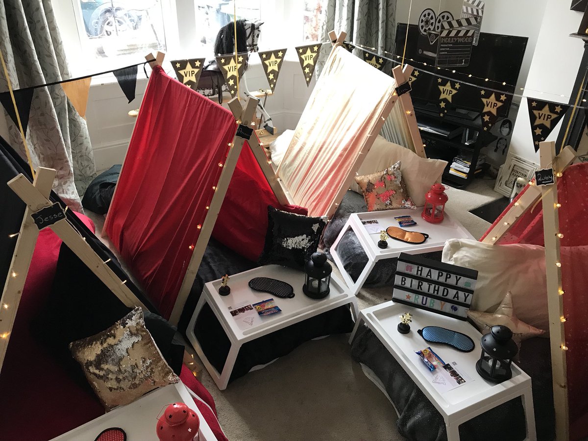 TheSleepyTeepee's tweet photo. Happy Birthday Ruby. We hope you enjoy your surprise Hollywood sleepover. 🎬⛺️ https://t.co/omWAGJmBLi