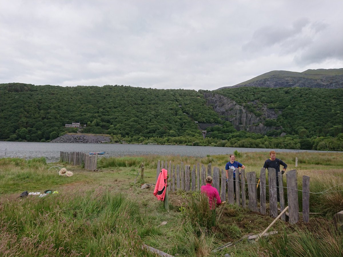 Second section of traditional #SlateFence nearing completion! #Llanberis #Snowdonia