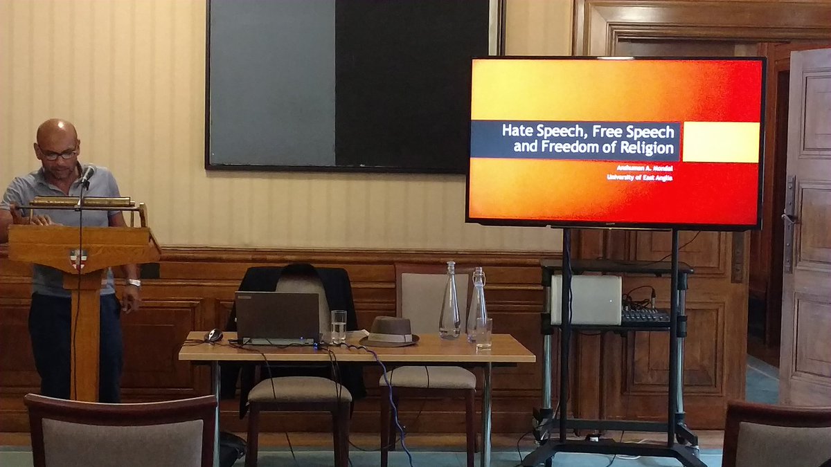 HeresyStudies's tweet photo. #ISHS18 closes with a keynote address by Anshuman Mondal: "Hate Speech, Free Speech and Religious Freedom". https://t.co/Mru9sKd1Dw