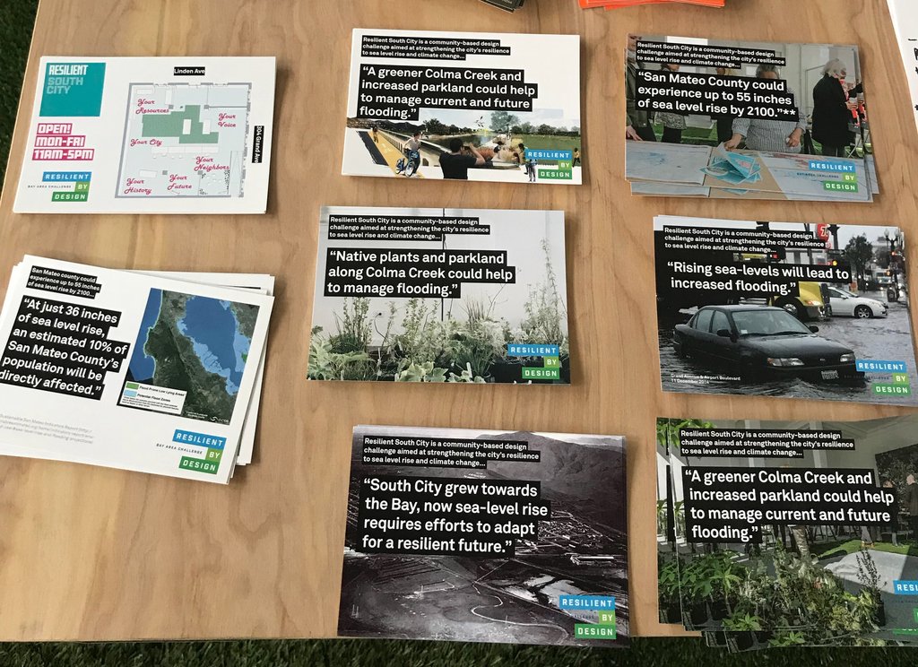ResilientBay's tweet photo. Design Phase Engagement Tool: @hassellplus developed postcards to spread the word about flood risk affecting #SouthSanFrancisco and let people know about their community #shopfront.
_________
#ResilientBay #flooding #resilientsouthcity #connectandcollect #hassellplus https://t.co/bhryoIfFgn