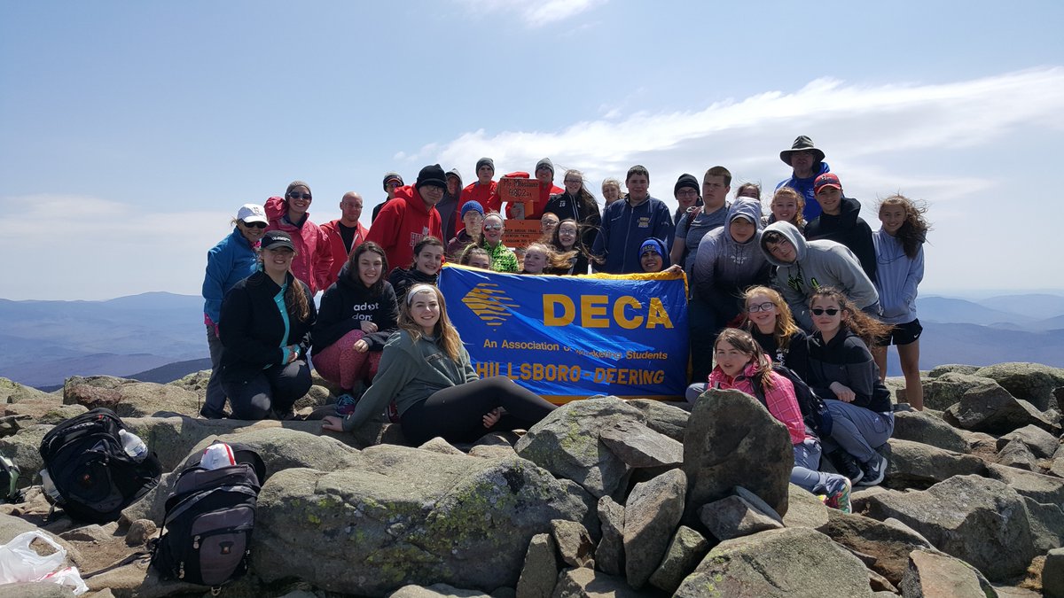 NHDECA's tweet photo. Sharing from Hillsboro-Deering DECA: hike up Mt. Mooselauke a while back. @DECAInc reaching new heights! #ReadyForIt #Limitless #GoDECA #DECA2018 #NHDECA https://t.co/AwplhQW5si