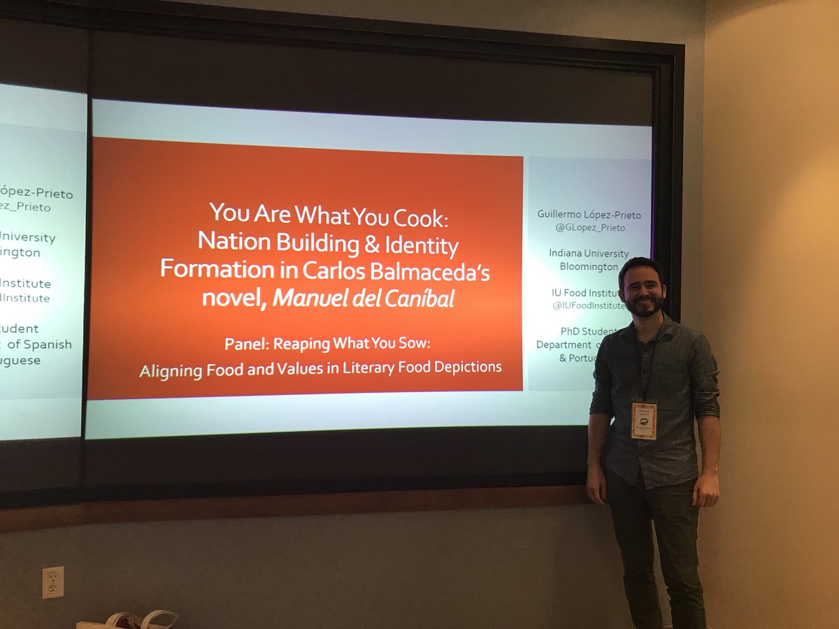 IUFoodInstitute's tweet photo. @GLopez_Prieto Reaping What You Sow: Aligning Food & Values in Literary Food Depictions #foodstudies18 #AgroEcoProspect #asfs #afhvs #madison https://t.co/mOMJqOftTQ