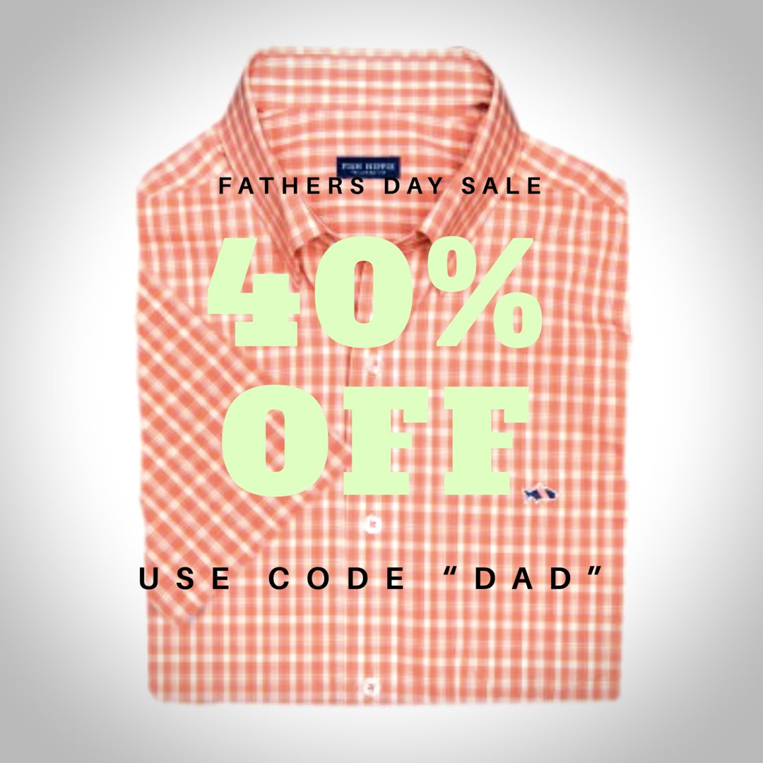 Less than 24 hours left!!!! Use code “DAD” at checkout to receive 40% off at checkout. pelicancoastclothing.com