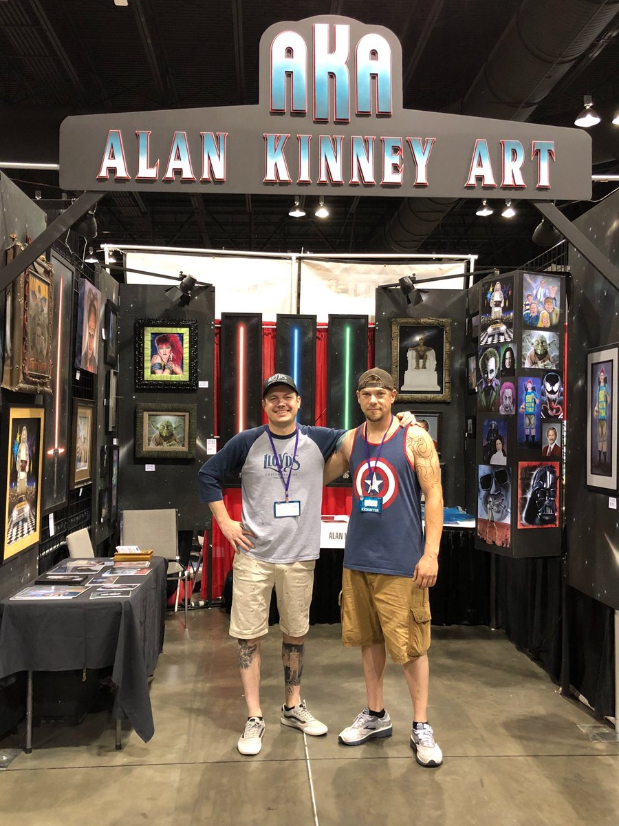 AlanKinneyArt's tweet photo. It's #Saturday at @DenverComicCon! Come on down and see us in BOOTH 1137 right across from the @Toynktoys mystery box booth... #AlanKinneyArt #DCC2018 #DenverComicCon #Cosplay #originalart #art https://t.co/nwvj2mKGLO