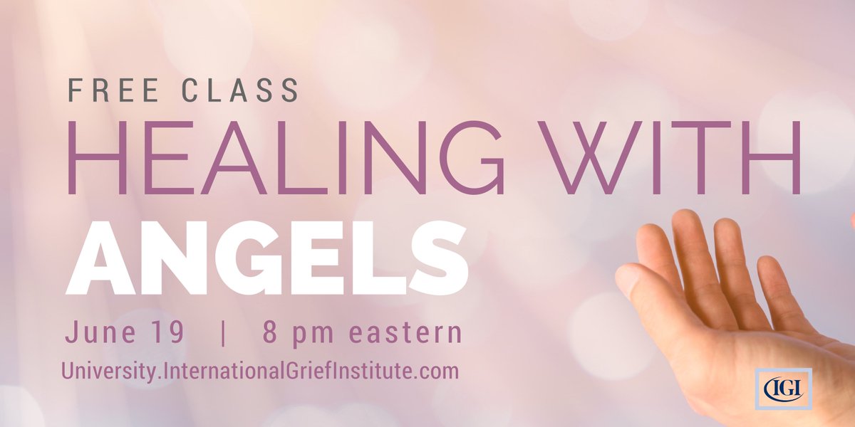 Connect with your angels! Free class Tuesday 06/19 @ 8 pm eastern. Free!  <a href="/TheGriefToolbox/">The Grief Toolbox</a> <a href="/GriefDiaries/">Grief Diaries</a> #Angels  #Angel #IGIUniversity