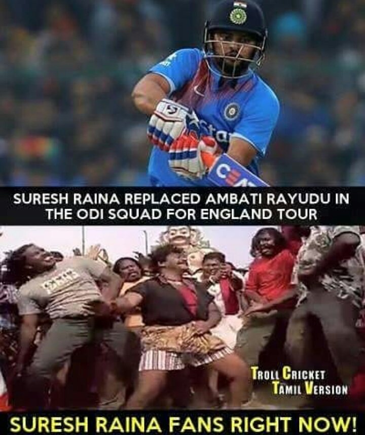 mohan_ashwin's tweet photo. #RainaIsBack in the ODI squad..!! @ImRaina โฅโฅ https://t.co/BCiHnzDC9Q