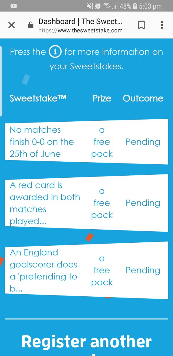 MathewMidgley's tweet photo. So much for 10k ... cant wait to win a bag of sweets  🙄 #Sweetstake #WorldCup https://t.co/pgh995cNZX
