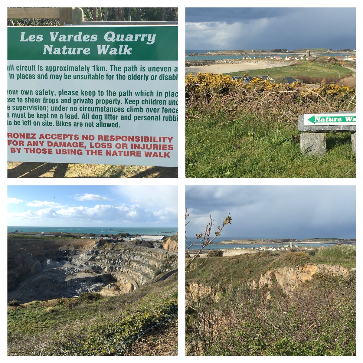 RousseKiosk's tweet photo. Have you taken the Les Vardes Quarry nature walk yet ?? 
It opened a couple of years ago and has some stunning views Across the north of the island 
It’s a 2 mile round trip from the kiosk car park 
So guilt free cake when you make it back to the kiosk :) https://t.co/bGxAkwMjrl