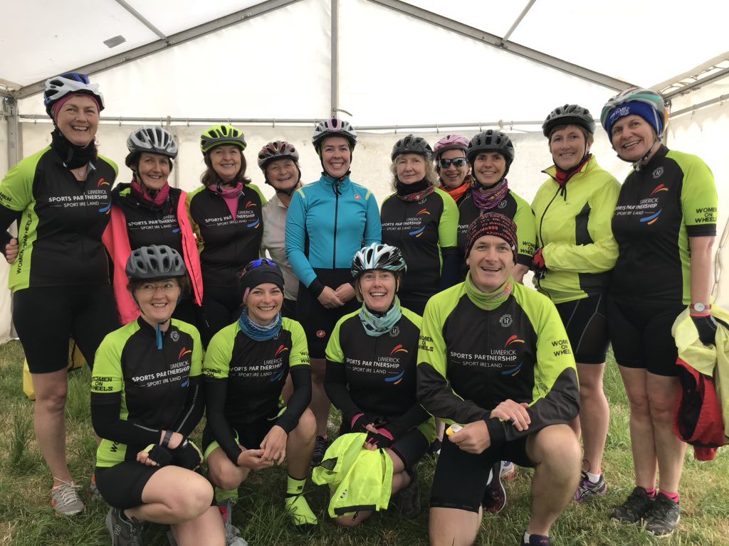 Limericksports's tweet photo. Great achievement by @Limericksports WOW participants who completed the Tour De Burren today after 12 week programme as part of @bikeweekie 👏👌 24 ladies took on the hills and the wind and achieved great personal goals 👏👏👏💪 #mybikeweek https://t.co/EqGnkOO6Nw