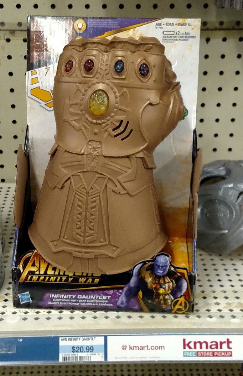 RoundupWeekend's tweet image. I don't know why #Thanos went to so much trouble. He could have gotten the #InfinityGauntlet for $20.99 at #Kmart.