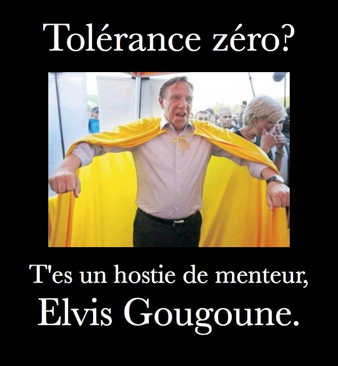 itofmyachev's tweet photo. Tolérance zéro? T'es un hostie de menteur, Elvis Gougoune. #LeBouyonnec #CAQ #Legault #AssNat #polqc #Québec #PQ #PLQ #menteur #FrancoisLegault #coalitionavenirquébec #crosseurs #hostiesdecrosseurs #hostiesdecrossuerssales #shylock #tolerancezero #ElvisGougoune #LeGoGo https://t.co/n1T6Zww4KD