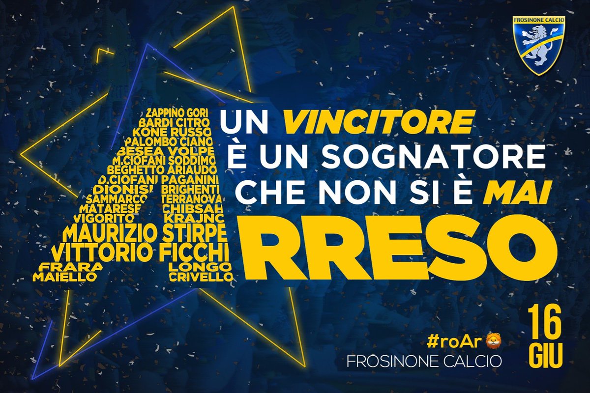 Frosinone1928's tweet photo. E noi non ci siamo Arresiiii! 
#roAr https://t.co/ensPS2Bde2