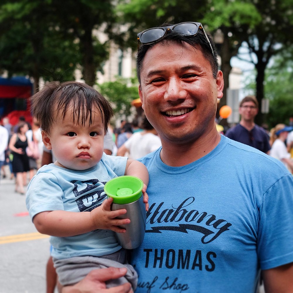 CityofDecaturGA's tweet photo. Cheers to the Dads of Decatur! Share your pics with the hashtag #dadsofdecatur to show him – and your town – some love this Father's Day. #decaturga #fathersday – Leo raises a sippy cup to his awesome dad Mike at the DBA's Summer in the City event. #decatursummerinthecity https://t.co/IcNkYVu5WB