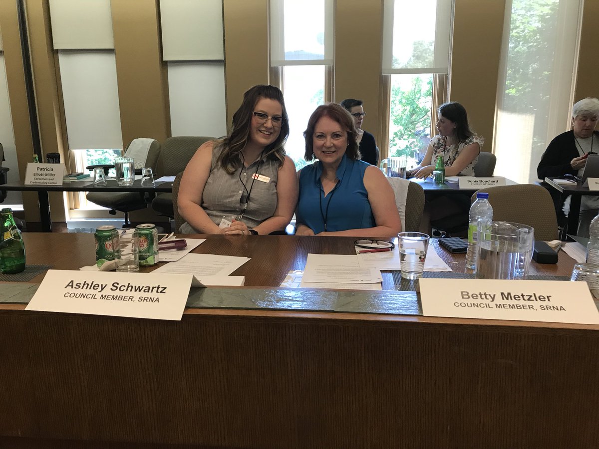 JOP691's tweet photo. So proud to have fellow @SRNAdialogue Council members @AshleyBlanke @Betlou957 joining @canadanurses BOD meeting in #Ottawa #CNAYOW18 #CNAhouse https://t.co/jtGdjaNgYZ