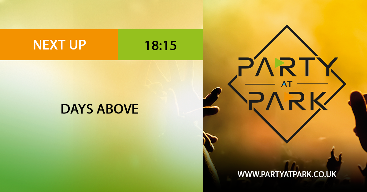 Party_At_Park's tweet photo. Next act up on The Main Stage is Days Above!

#PAP18 https://t.co/rjh8txeCHT