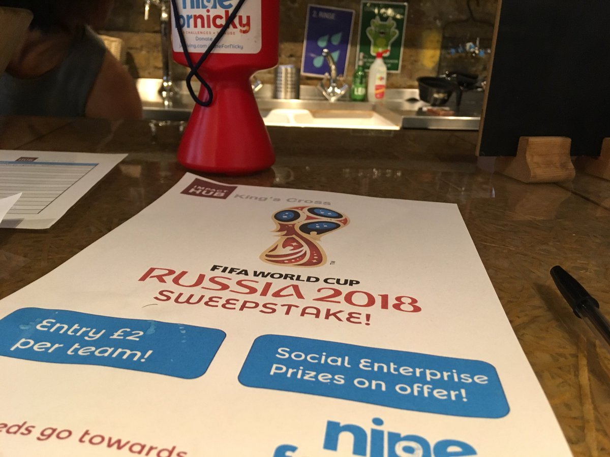 NineForNicky's tweet image. Brilliant to be doing the #FifaWorldCup2018 Sweepstake with @impacthubkc  members.
Winners receive #SocEnt prizes, you can’t beat that can you?!