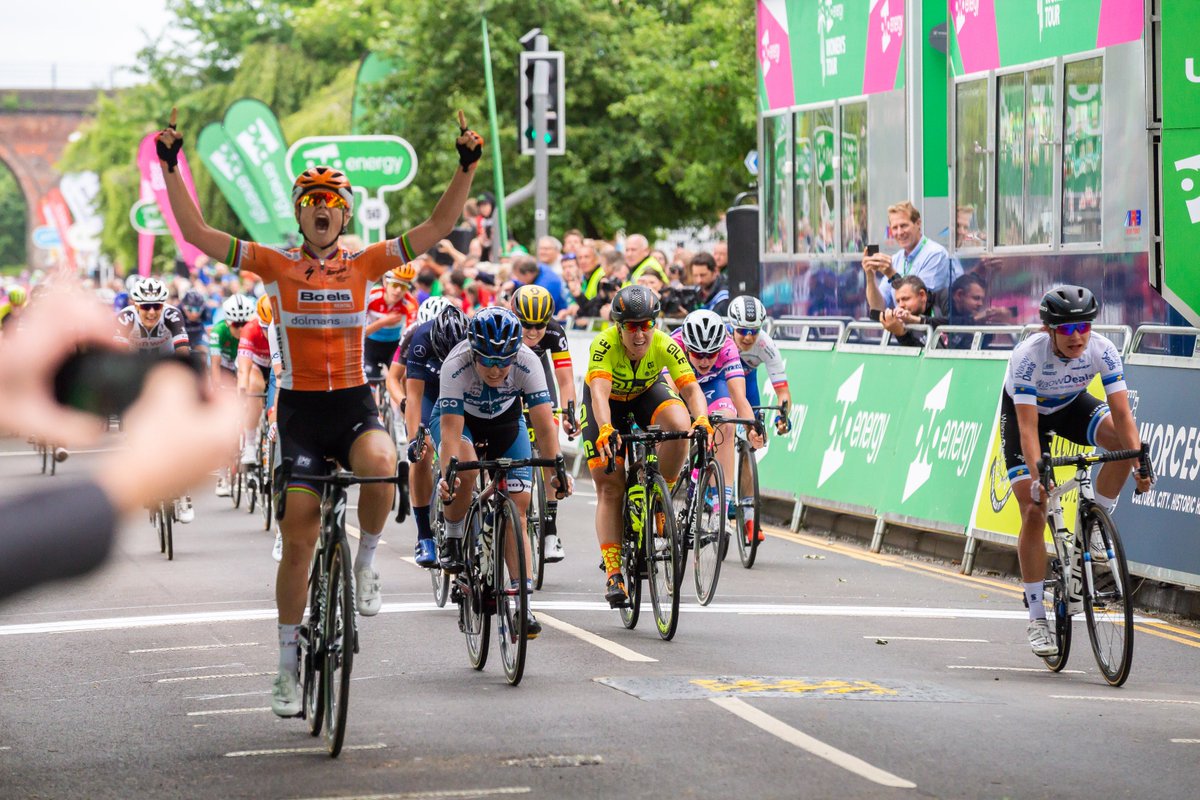 myworcester's tweet image. Congratulations to @AmalieDiderikse for winning Stage 4 of the #OVOWT @thewomenstour in #Worcester. Fantastic race and finish! #UCIWWT