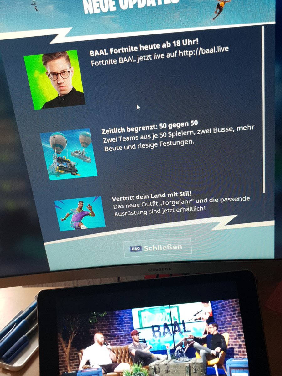 Kwichi99's tweet photo. Wenn man eigentlich nur in Ruhe #Fortnite daddeln will und plötzlich Hänno ingame ne Fresse zieht😳 #baal https://t.co/E135k1YelX