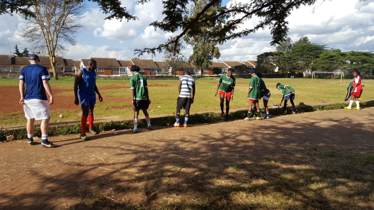 SunderlandSamba's tweet photo. its been a week that some of our UK staff and Volunteers arrived in Kenya. They've hit the ground running; in and around Kibra, tutoring English at Ujamaa community school, Visiting parents, training and encouraging our girls team. Thanks to Maureen and the team. https://t.co/oYQC6S22FN
