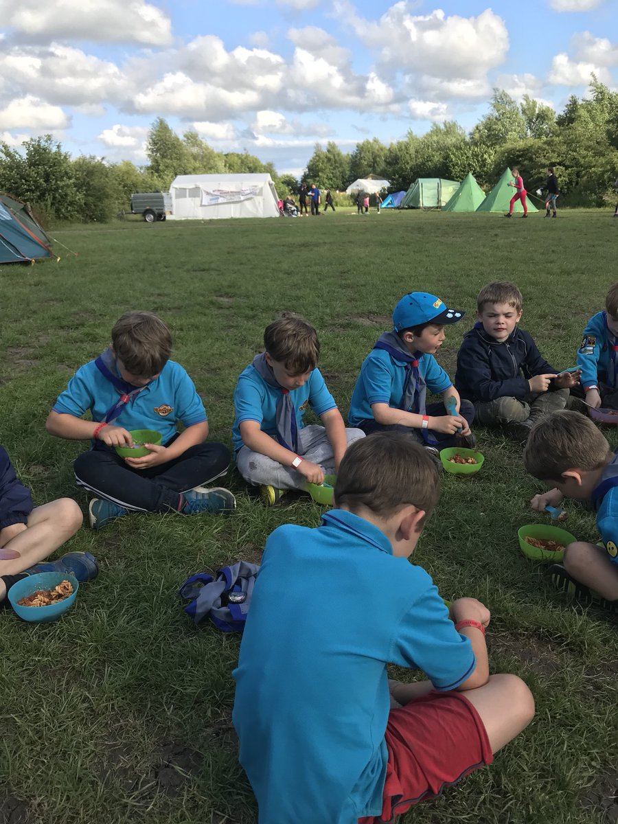 Tea time! Lots of calls of this is the best food ever #beavercamp