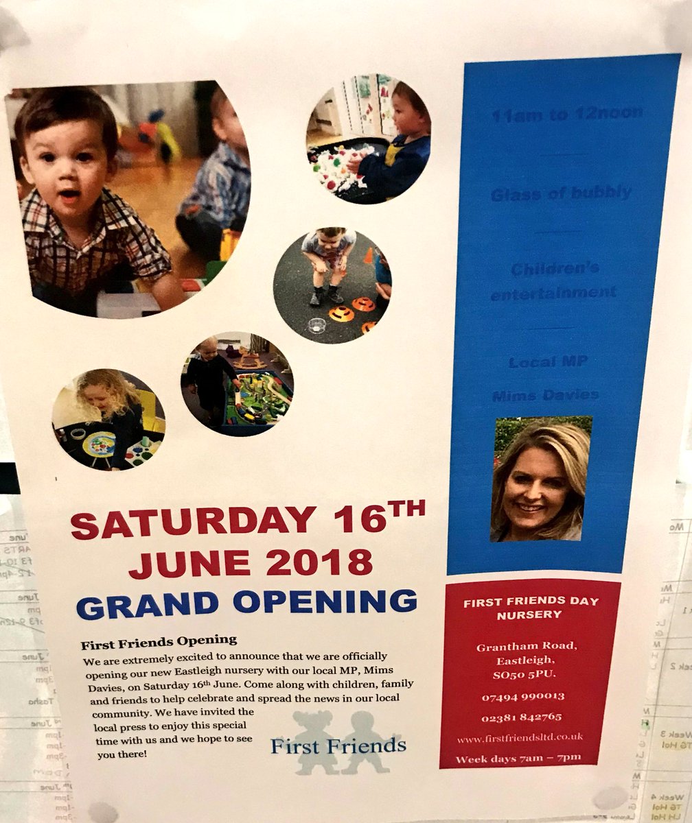 mimsdavies's tweet image. 😁in charge of the scissors ✂️ What an honour in #Eastleigh today to cut the ribbon at grand opening of the new #Firstfriends Nursery. Lovely to meet Louise, Helen &amp;amp; all the team-as well as local parents &amp;amp; lovely toddlers- a wonderful set up &amp;amp; a great new choice for families
