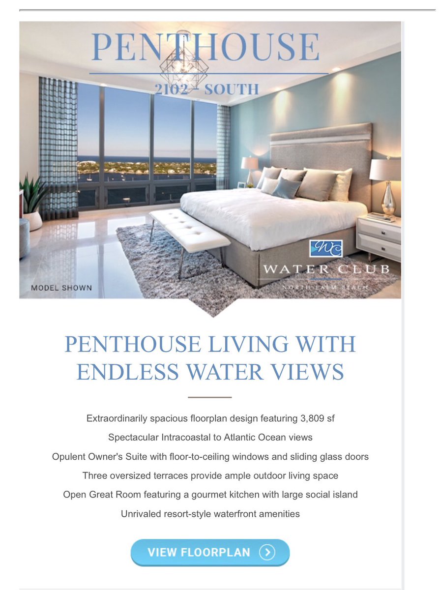 WaterClubCondos's tweet photo. #WaterClubNorthPalmBeach is open!  #LuxuryFloridaCondo #PalmBeachGardensWaterview • Private tours by appointment: mark@waterclubliving.com https://t.co/Hv7dE8cTn6