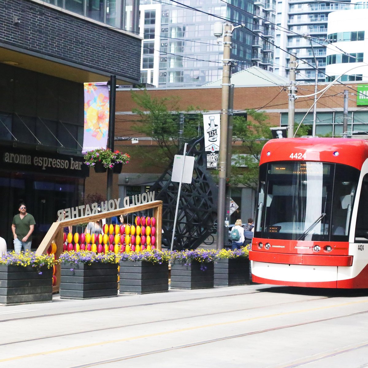 wyratherTO's tweet photo. Have you checked out #WouldYouRatherTO yet? Ride the rocket down King St to Spadina Ave and let us know what you would rather - only a spoon or only a knife to eat with? You have 2 weeks left to vote before the question changes! #kingstreetpilot https://t.co/l6PT6qYsoa