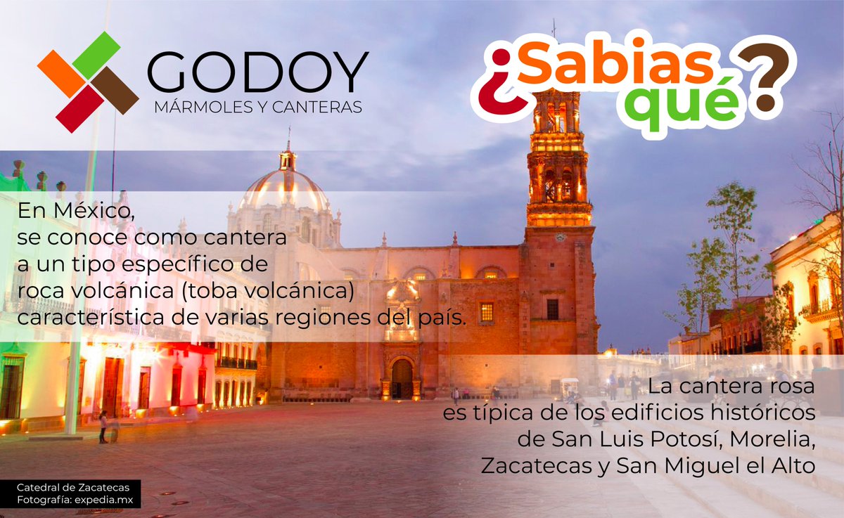 La cantera, en la actualidad es muy utilizada en la construcción como  recubrimiento y manufactura de elementos decorativos tales como fuentes,  chimeneas, columnas, etcétera. #CulturaGodoy
mcgodoy.com.mx 
facebook.com/pg/MarmolesyCa…